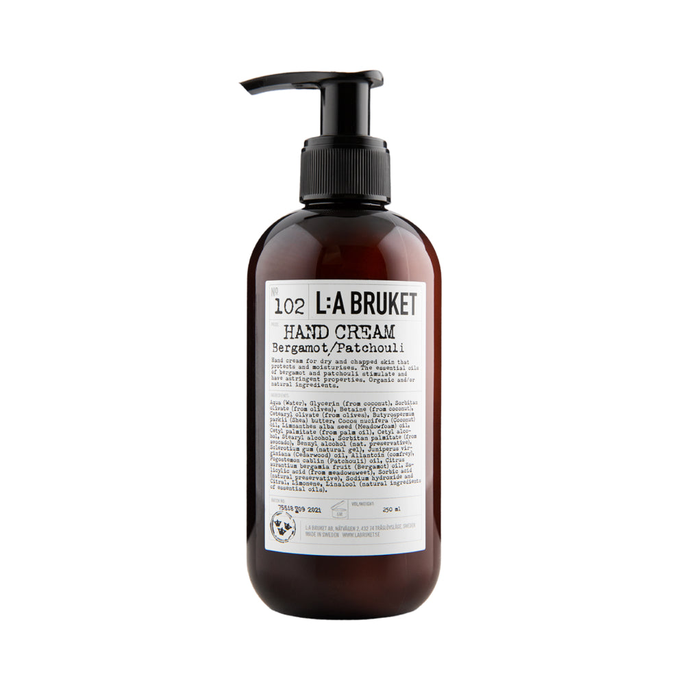 L:A Bruket 102 Hand Cream Bergamot/Patchouli