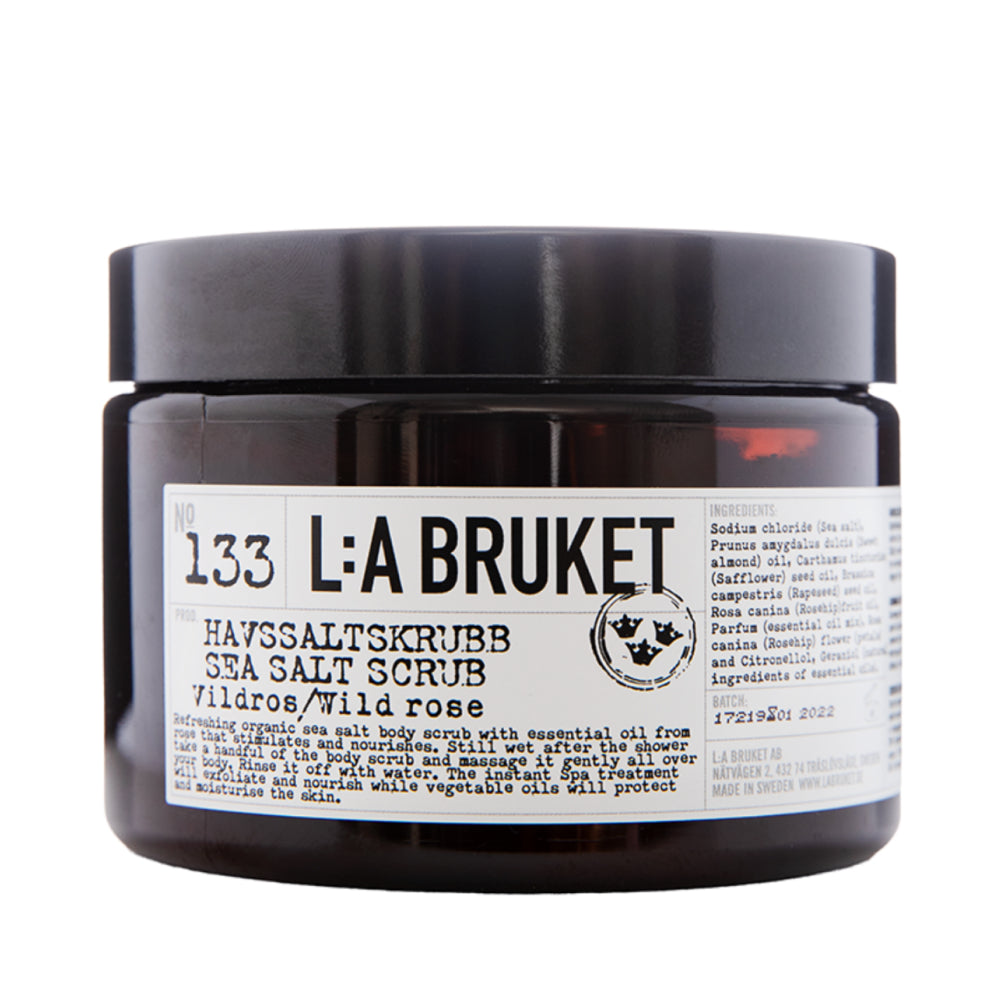 L:A Bruket 133 Sea Salt Scrub Wild Rose