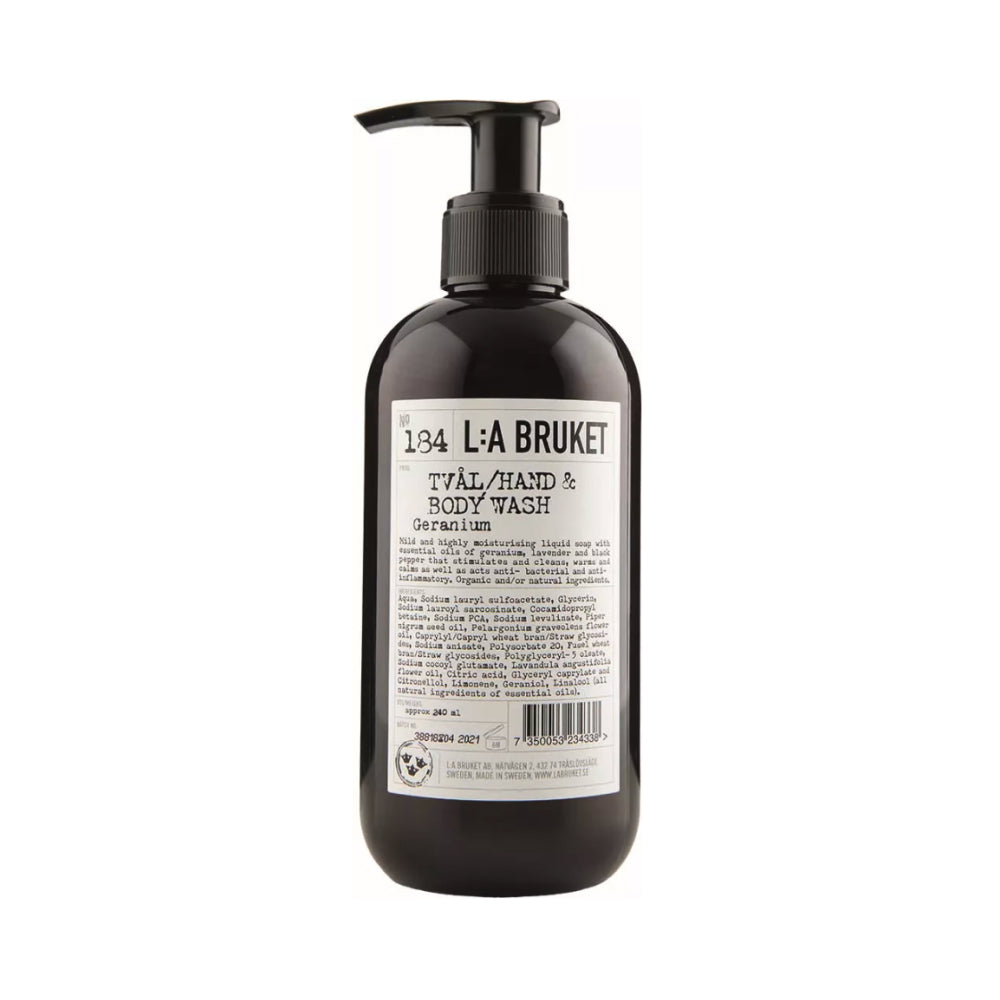 L:A Bruket 184 Hand & Body Wash Geranium