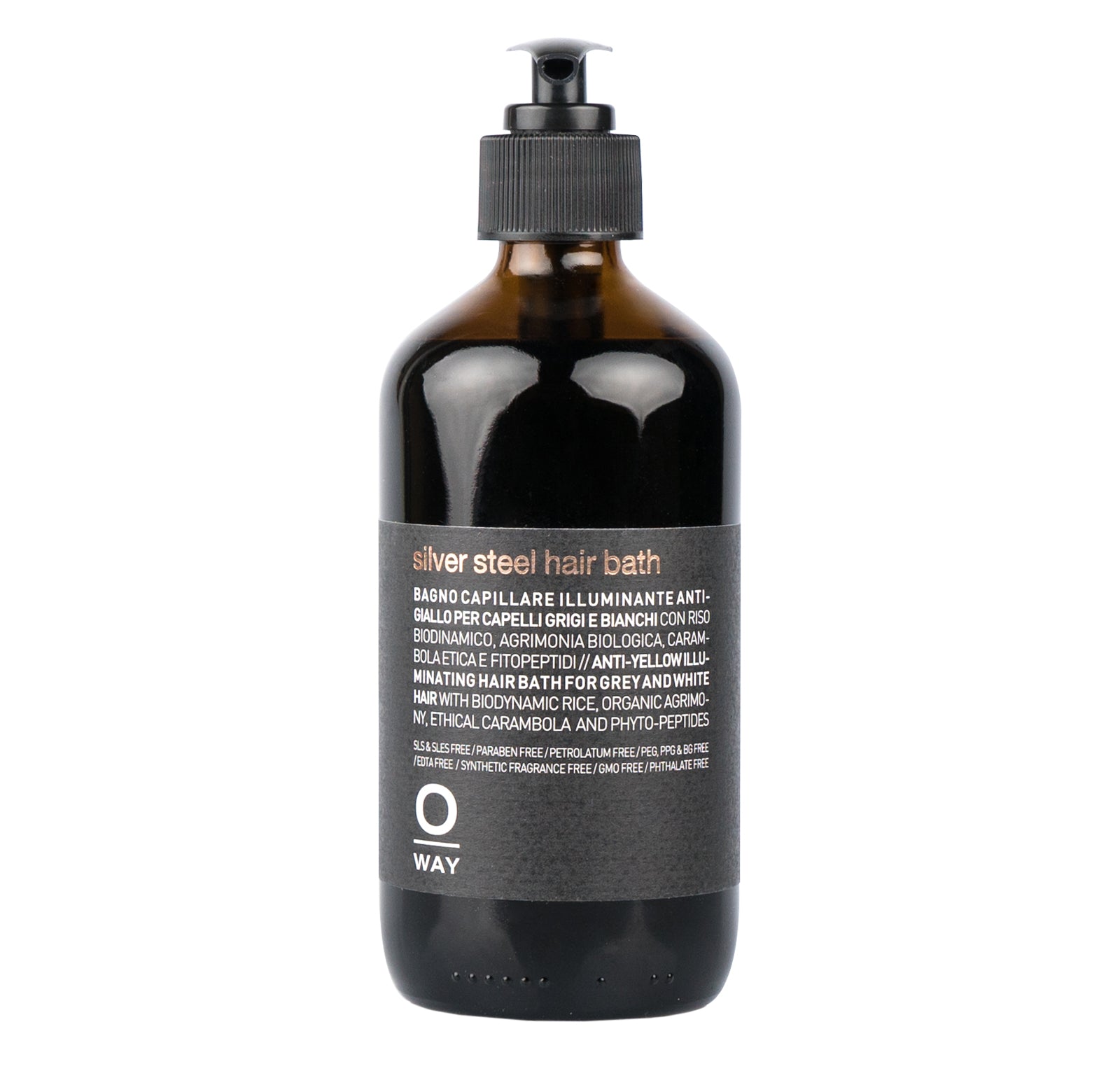 OWAY Men Silver Steel Hair Bath
